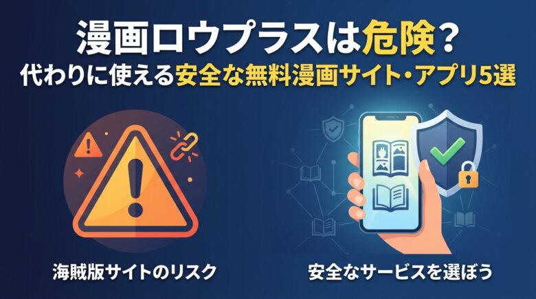 漫画ロウプラスは危険?代わりに使える安全な無料漫画サイト・アプリ5選