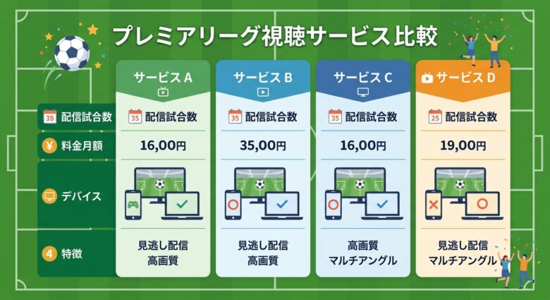 プレミアリーグはどこで見れる?最新の視聴サービス一覧