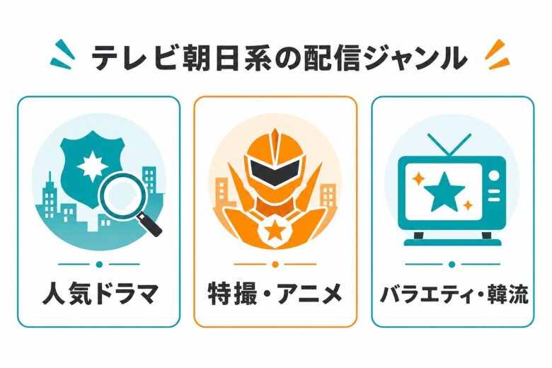 TELASAで見られるおすすめ作品・ジャンル