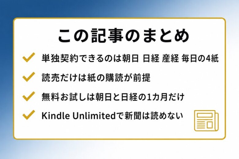 新聞電子版のまとめ